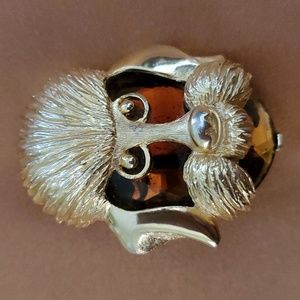 Vintage B.S.K. 1960's Poodle Head Brooch